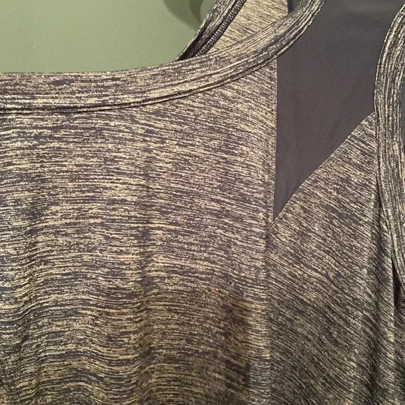 Athleta tank -L- blue and white - mesh on front and back - Picture 7 of 7